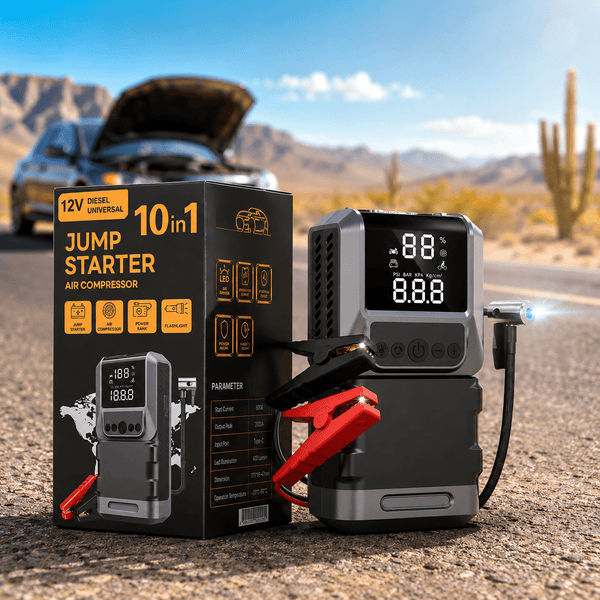 10u1 Auto Starter, Kompresor 12V (ZS26-12) - Zoro