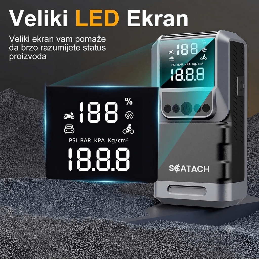 10u1 Auto Starter, Kompresor 12V (ZS26-12) - Zoro