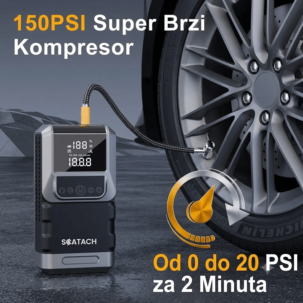 10u1 Auto Starter, Kompresor 12V (ZS26-12) - Zoro