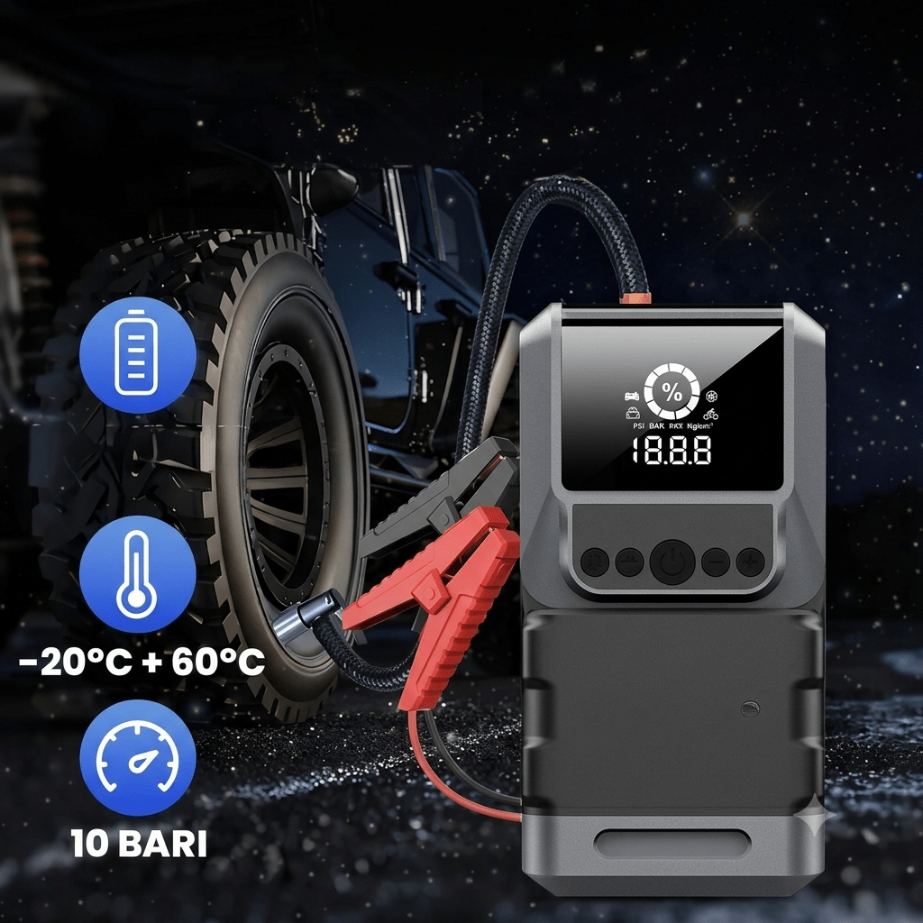 10u1 Auto Starter, Kompresor 12V (ZS26-12) - Zoro