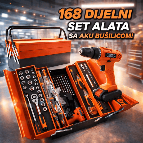 168 - dijelni Set Alata s Aku Bušilicom - Zoro