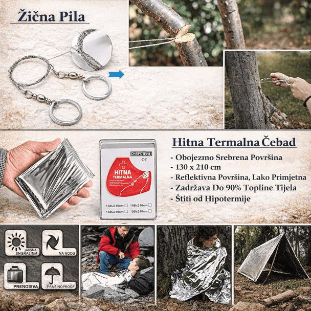 18u1 Profesionalni Survival Kit set za preživljavanje - Zoro