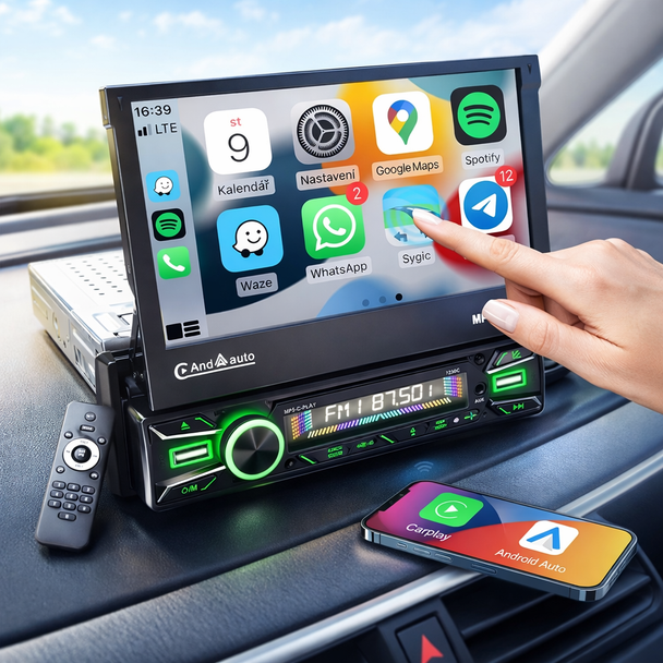 1DIN Autoradio Uvlačivi Touch Screen - Zoro