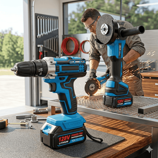 2u1 Aku Set - Bušilica i Brusilica 128V - Zoro