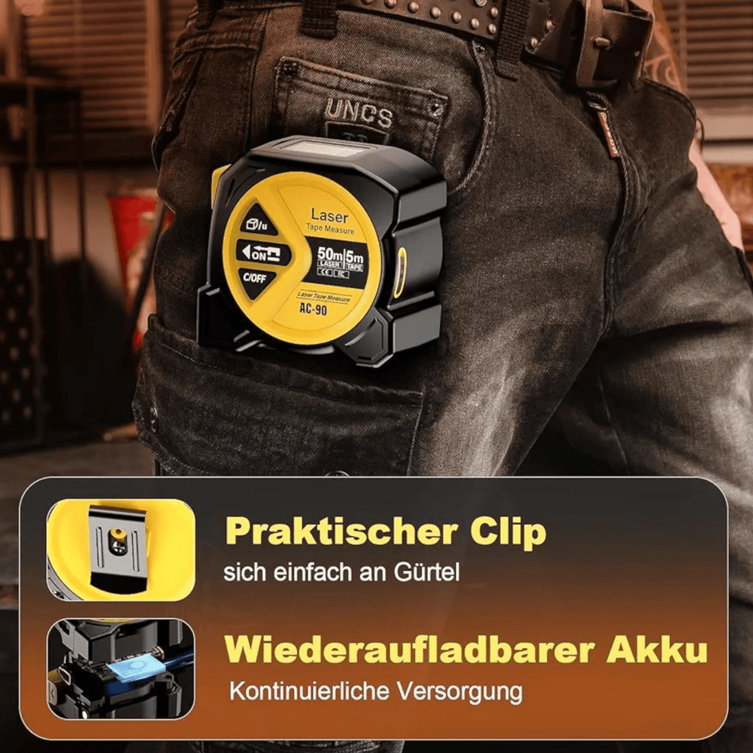 2u1 Digitalni Laserski Metar + Obični Metar - Zoro