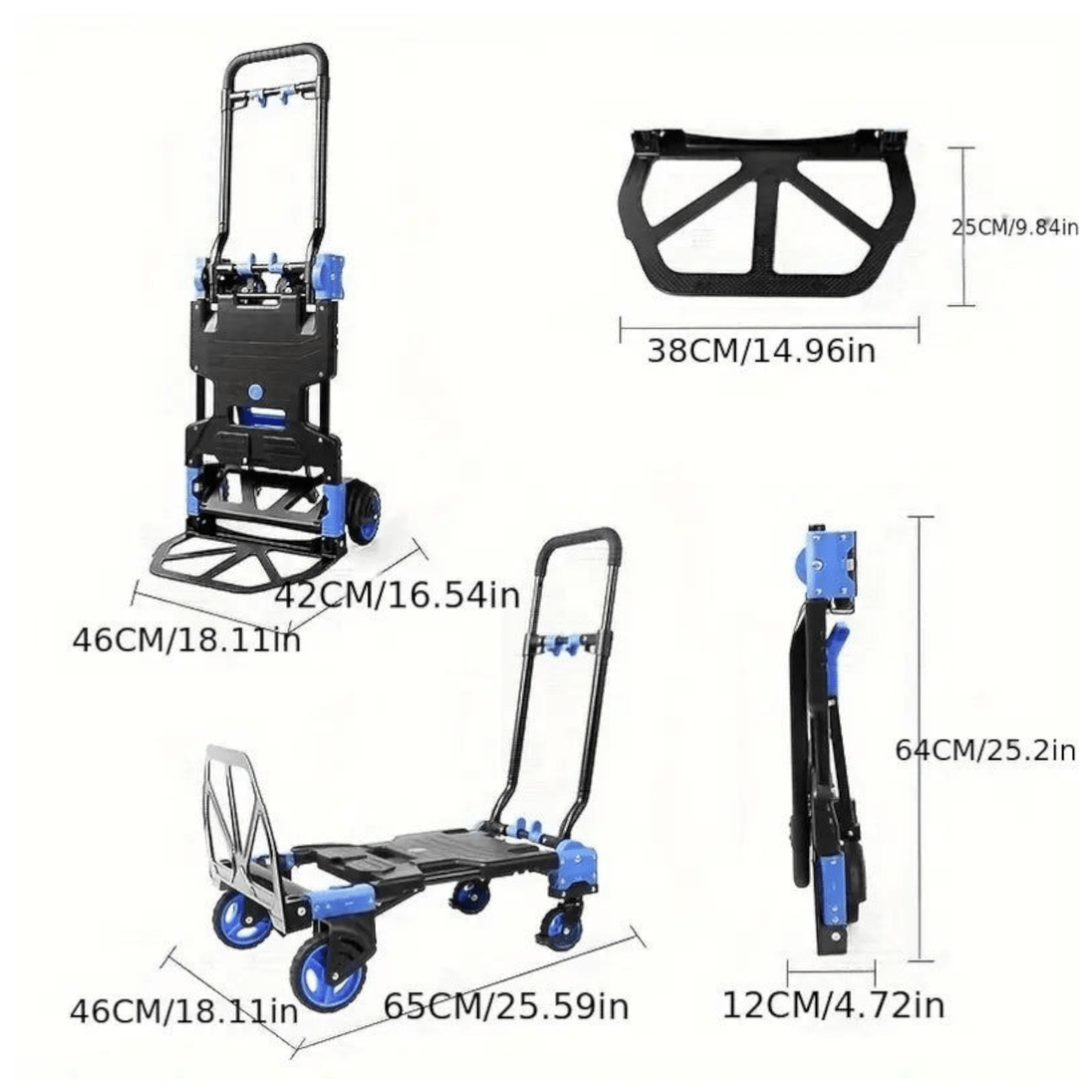 2u1 Sklopiva platforma i ručna kolica - Zoro