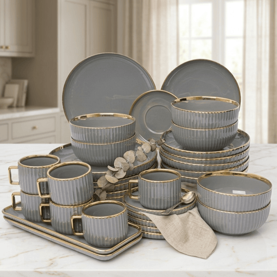32 - dijelni Keramički Set "Gold Grey" - Zoro