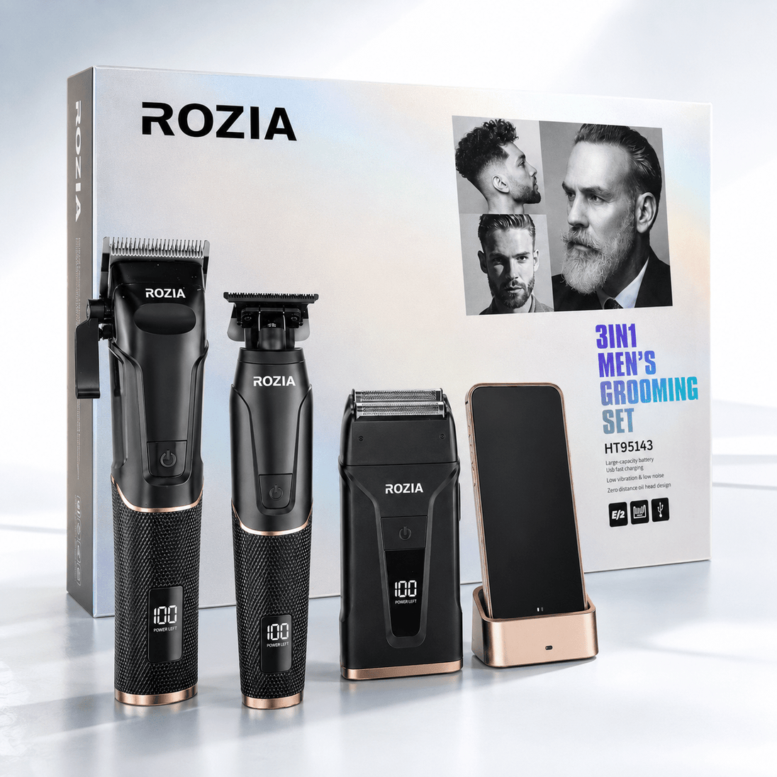3u1 Profesionalni set za šišanje i brijanje "Rozia HT9543" - Zoro