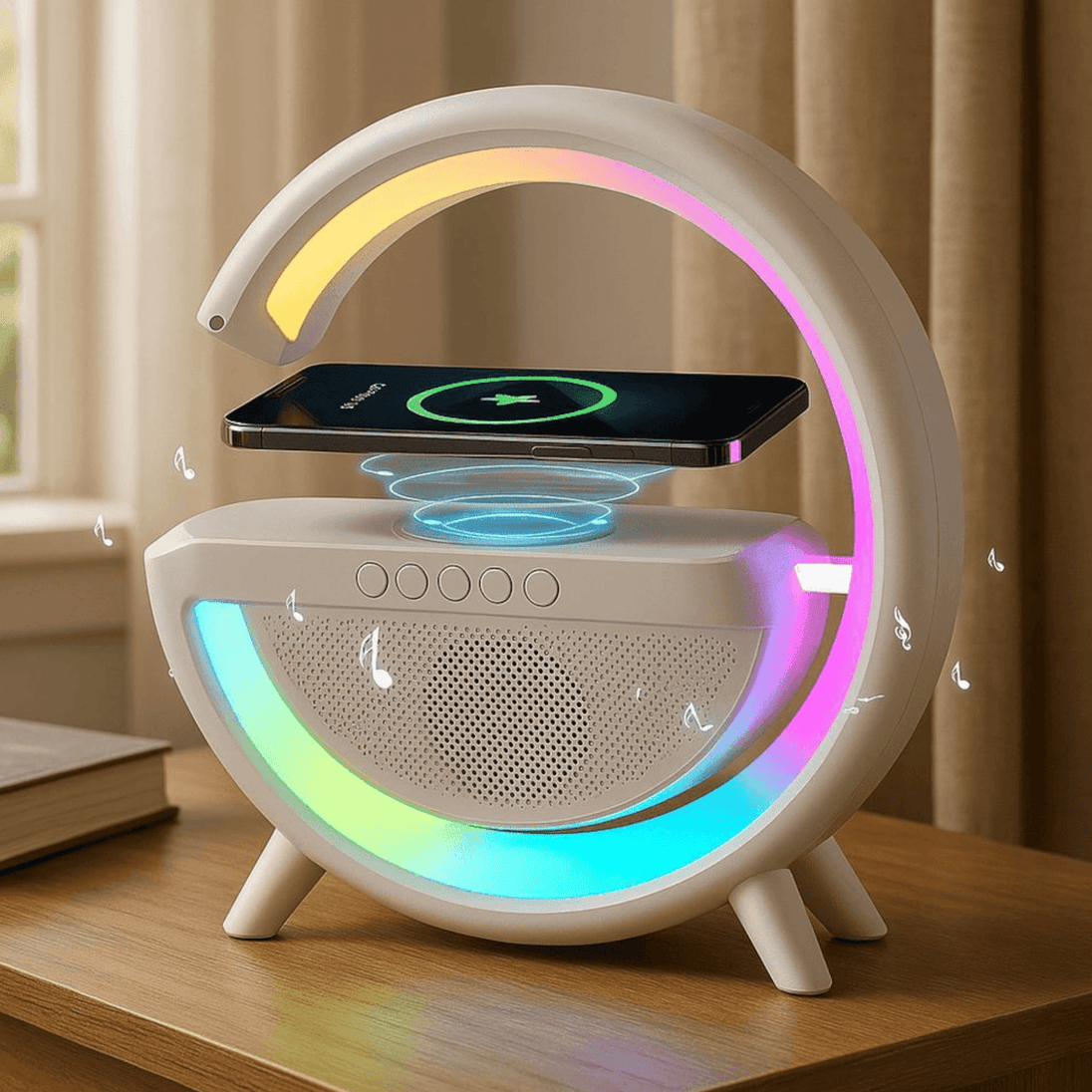 3u1 RGB Bežični Punjač, Zvučnik i Lampa - Zoro