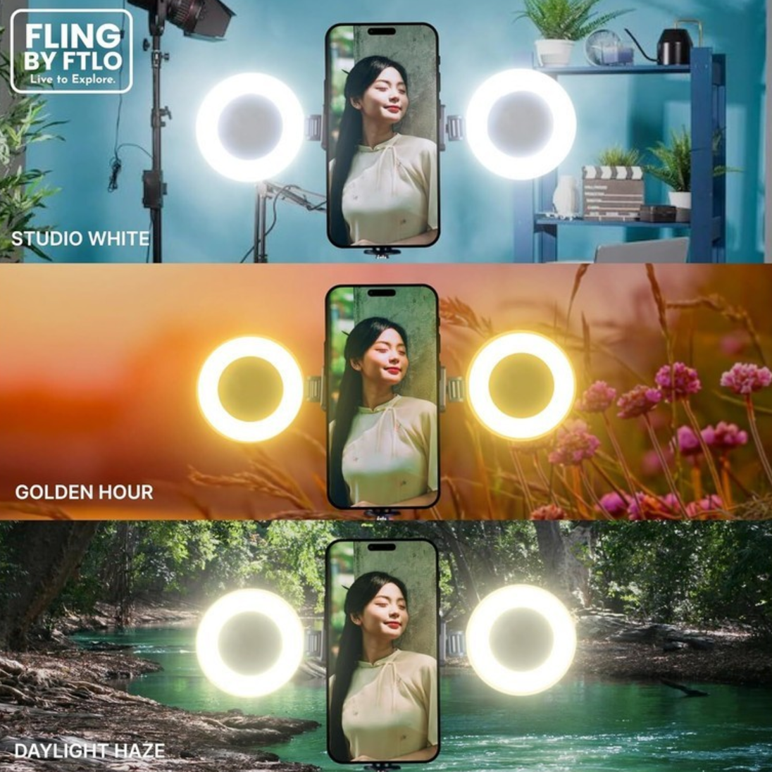 3u1 Wireless Selfie Stick sa Dual LED osvjetljenjem - Zoro