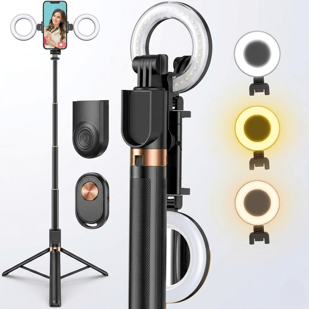 3u1 Wireless Selfie Stick sa Dual LED osvjetljenjem - Zoro
