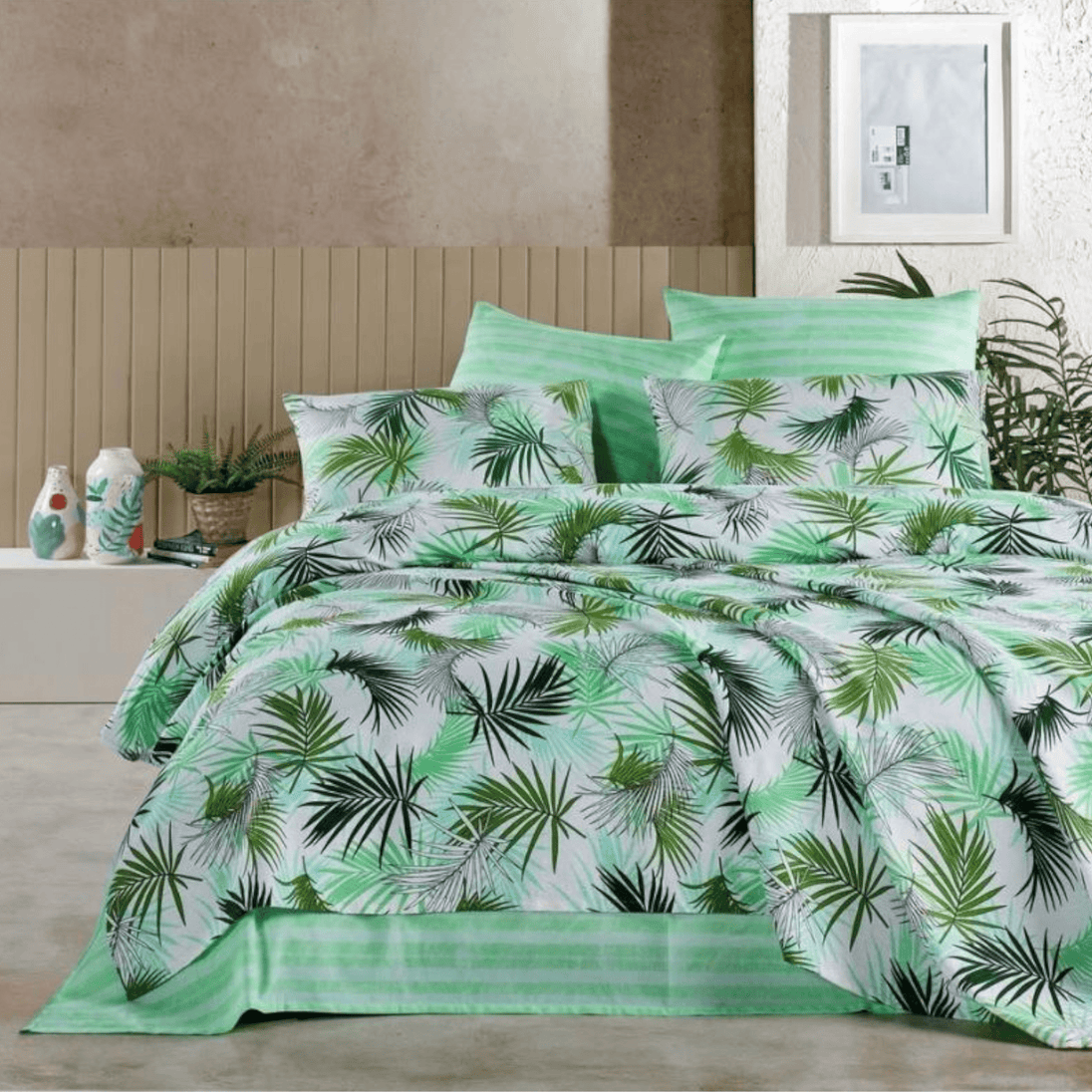 4 - dijelni set posteljine "Tubanur Green" - Zoro