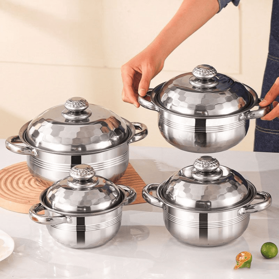 4 - dijelni set šerpi s poklopcima "SC - K045" - Zoro