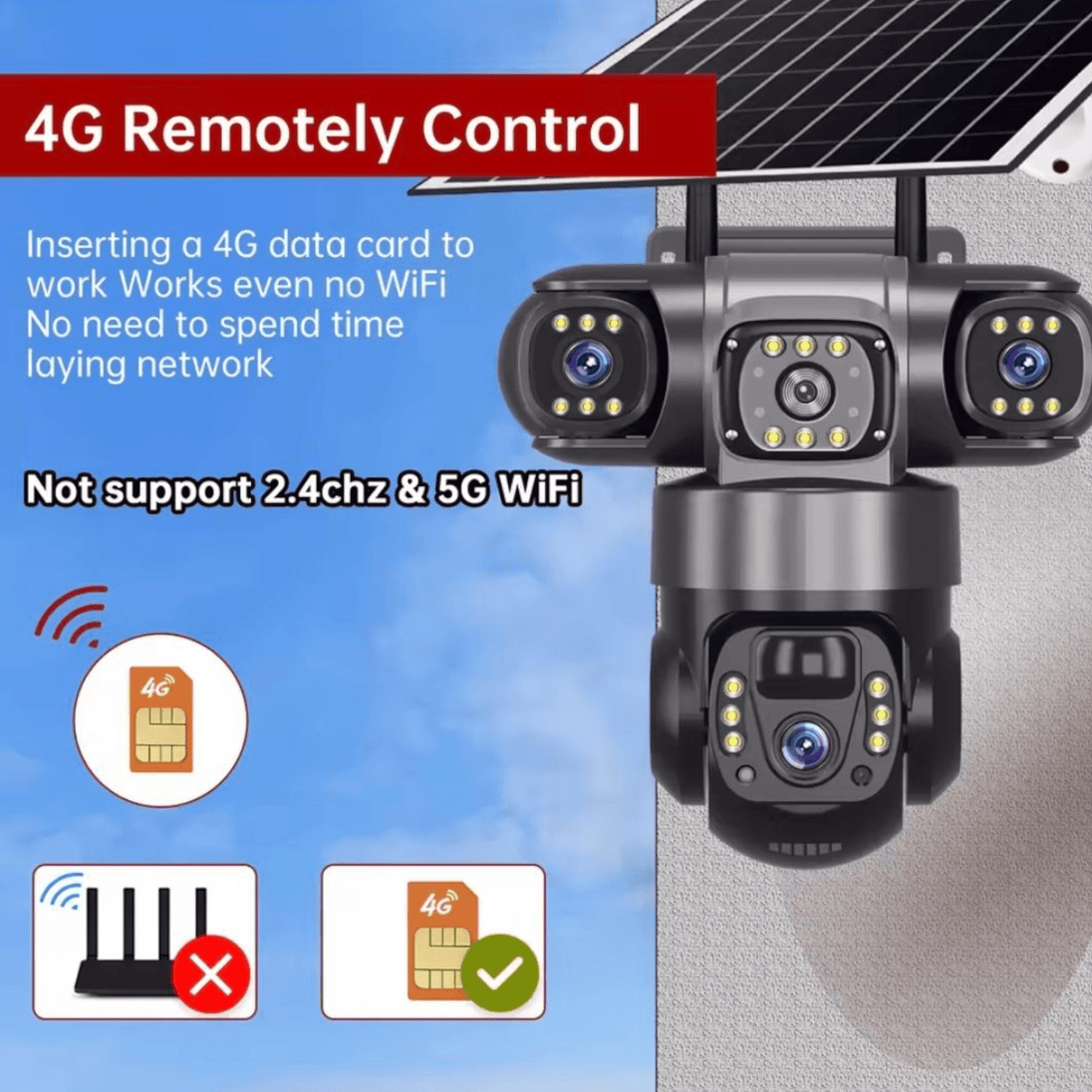 4G Pametna Solarna Kamera "V380" - Zoro