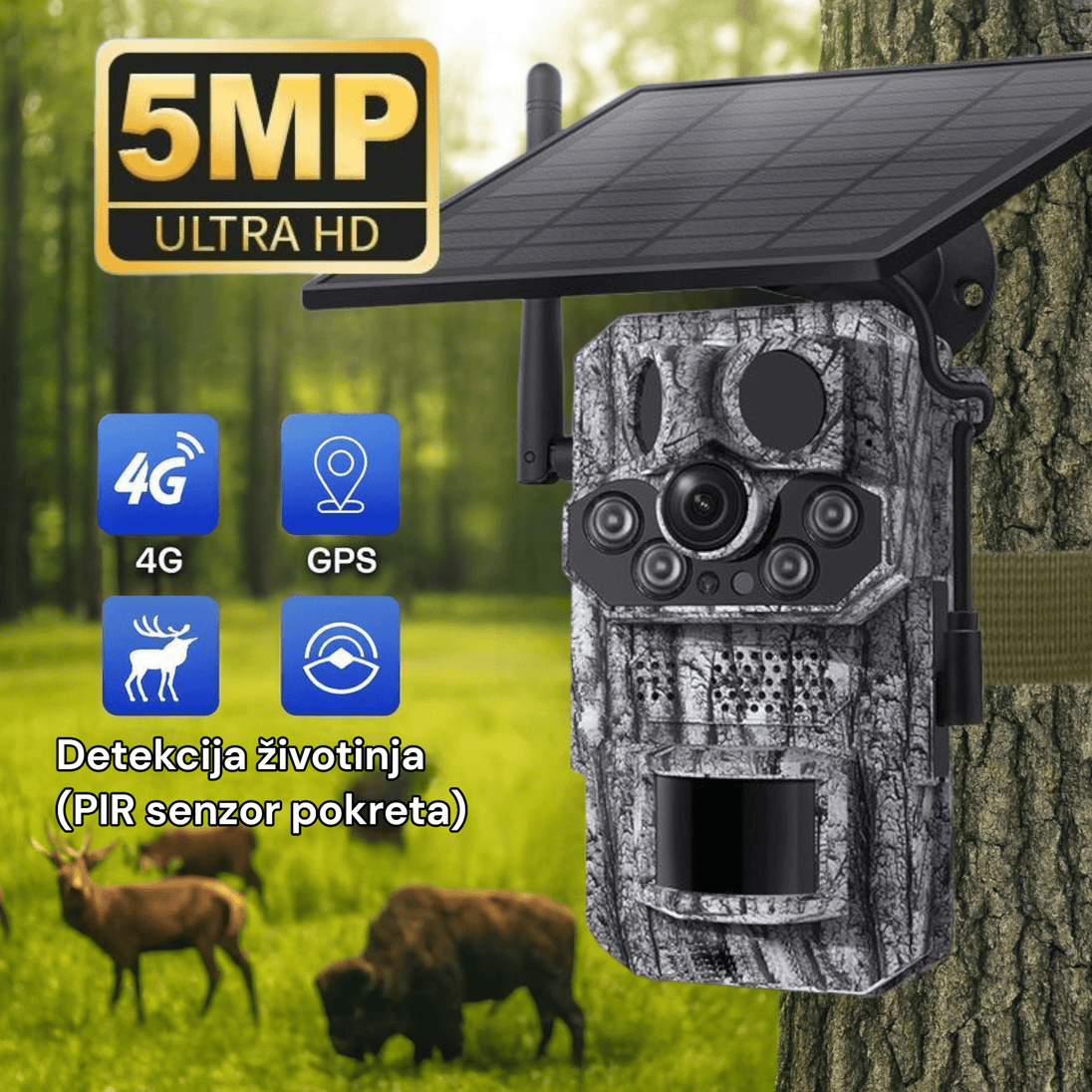 4G Solarna Kamuflažna Lovačka Kamera - Zoro