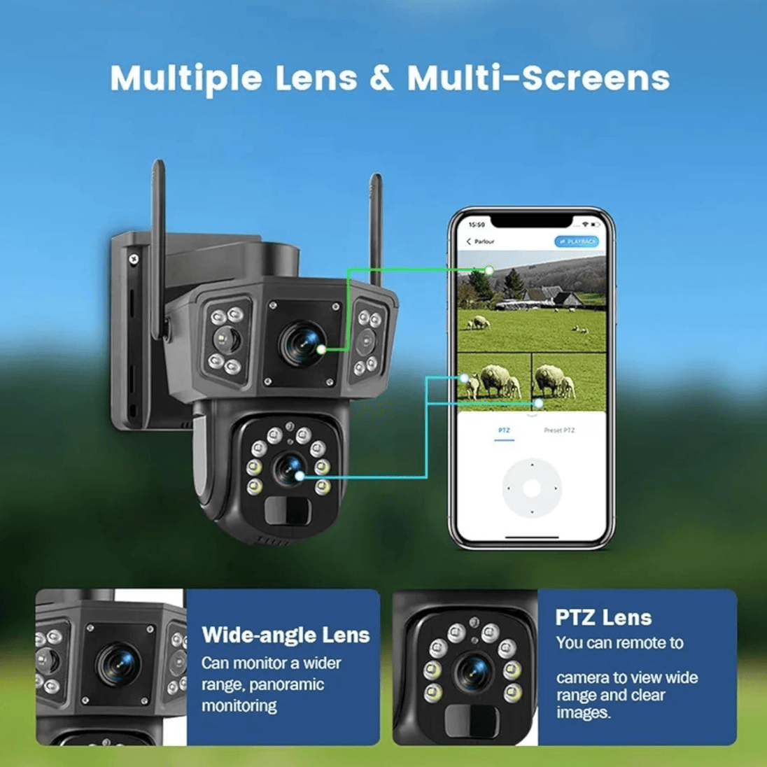 4G Solarna PTZ Kamera na Sim Karticu - Zoro