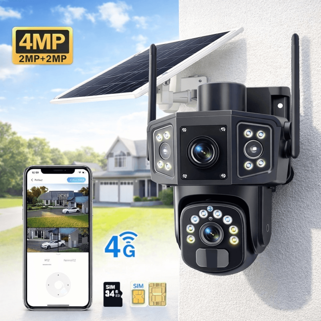 4G Solarna PTZ Kamera na Sim Karticu - Zoro