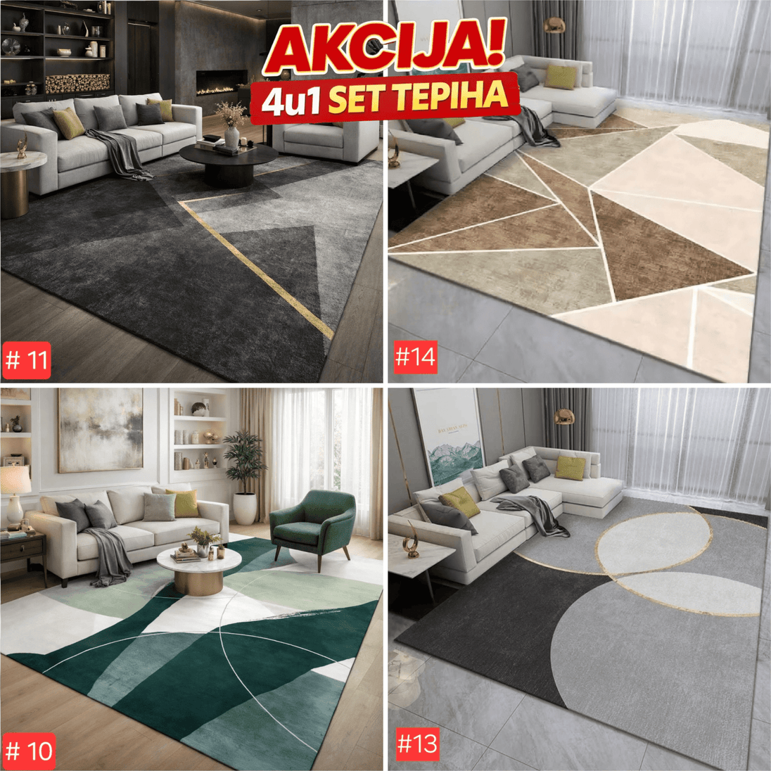 4u1 Set Tepiha - Zoro