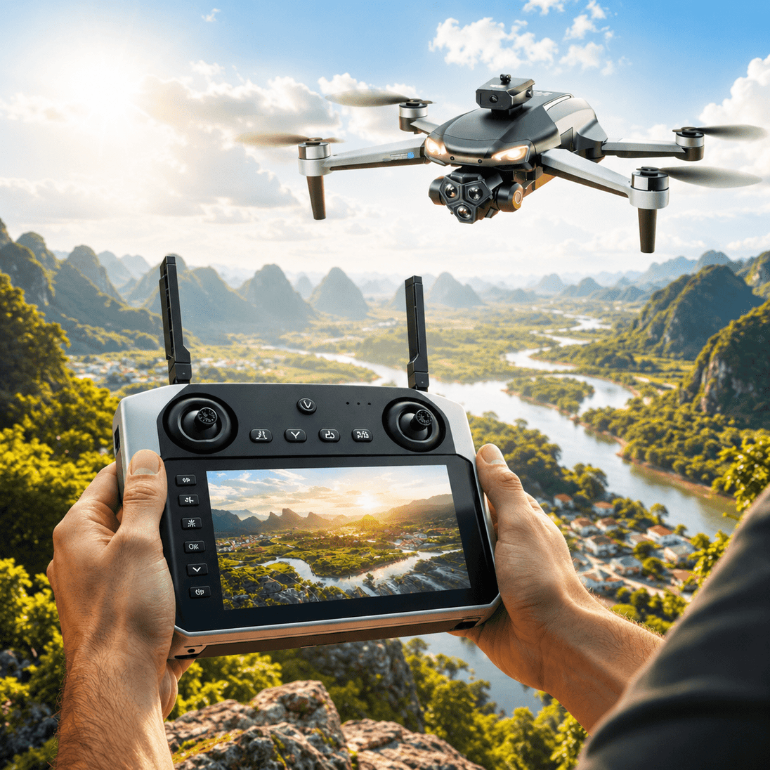 5G dron s HD kamerom, display na daljinskom "M33 Max" - Zoro