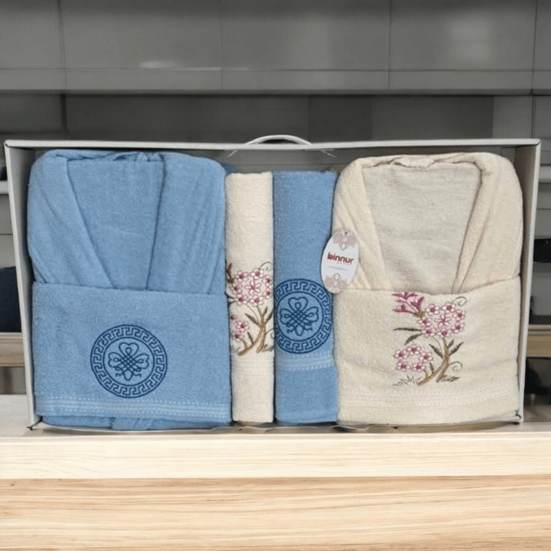 6 - dijelni Poklon set Ogrtača "Binnur" - Zoro