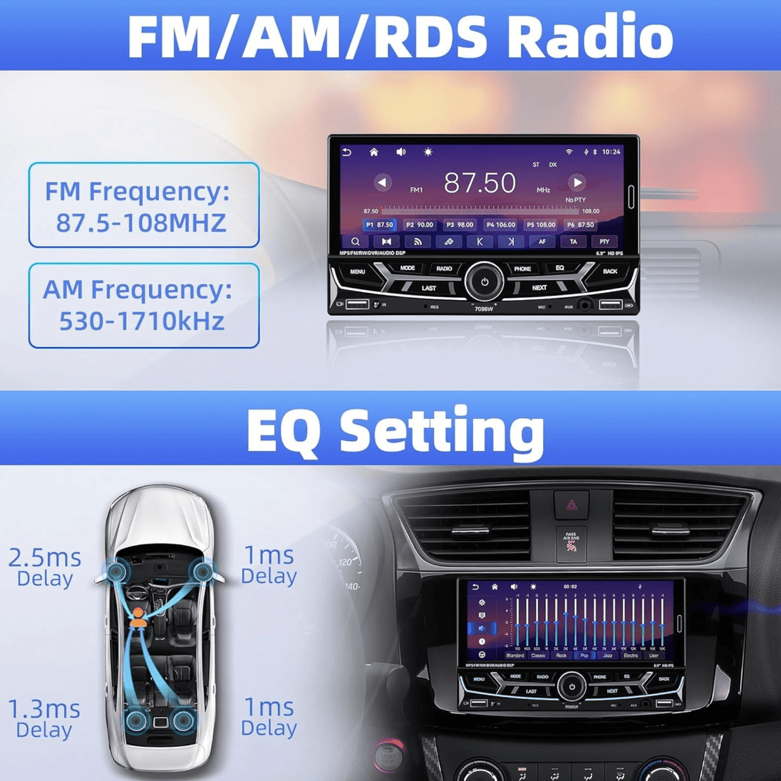 7" Auto Multimedija 7086W - Zoro