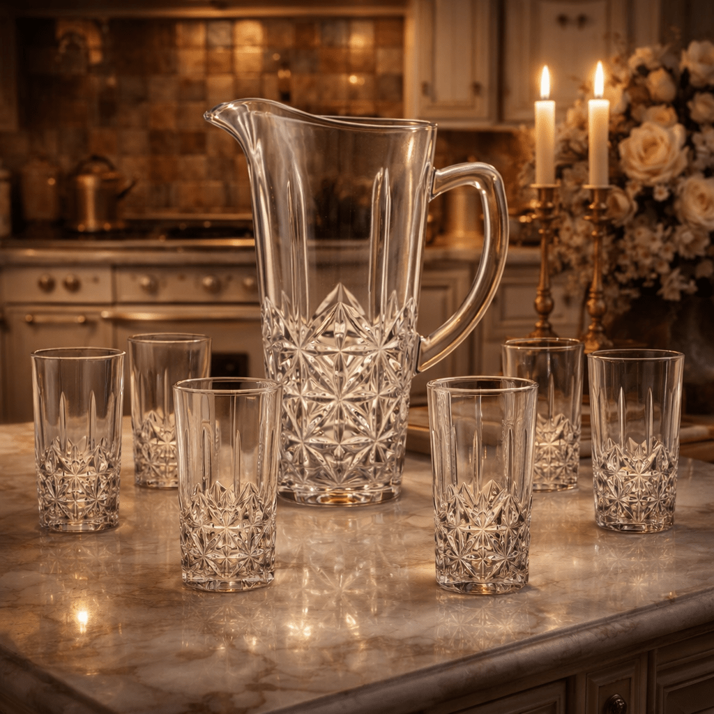7 - dijelni Set Bokal i Čaše "Deli Glassware" - Zoro