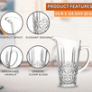 7 - dijelni Set Bokal i Čaše "Deli Glassware" - Zoro