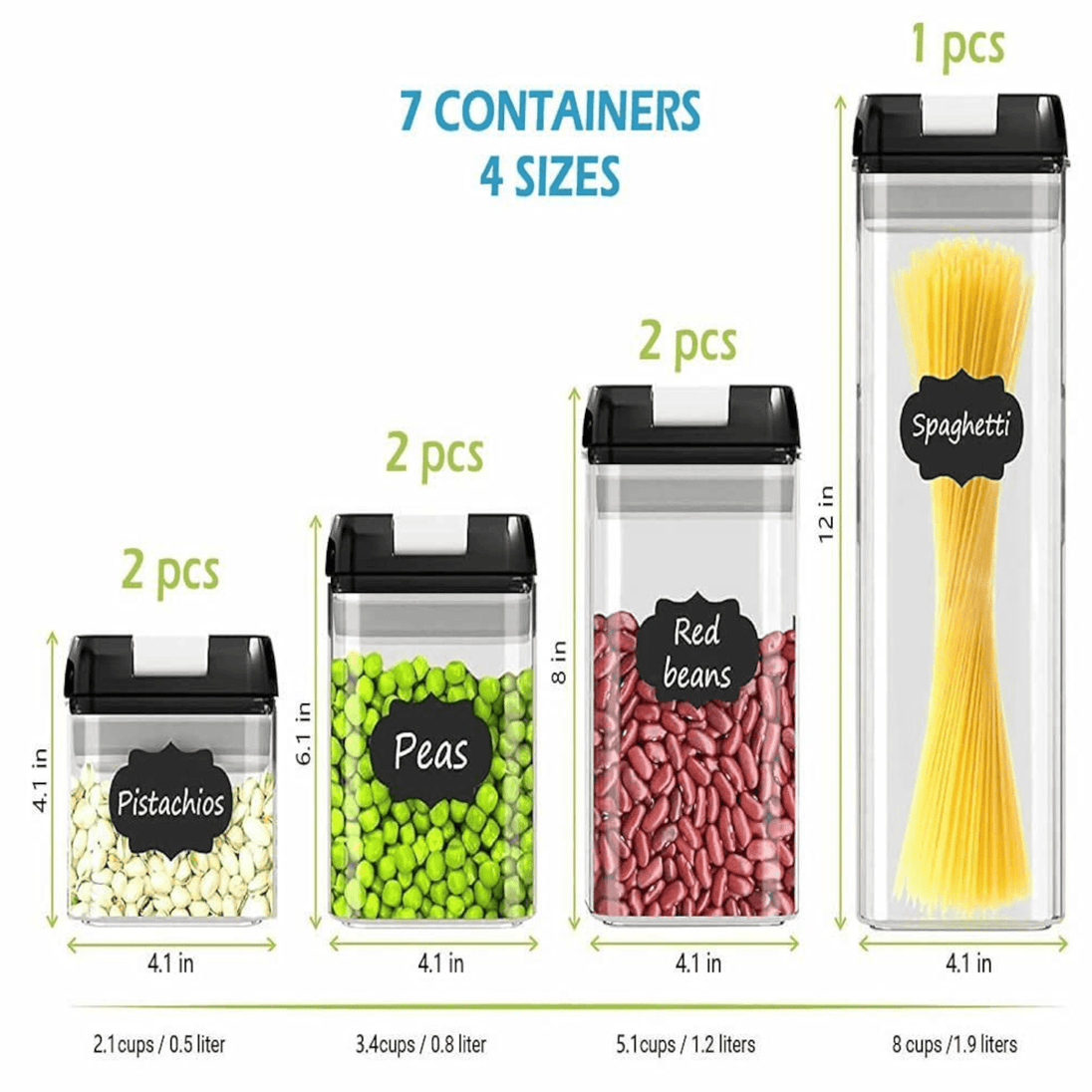7 - dijelni set hermetičkih posuda za hranu - Zoro