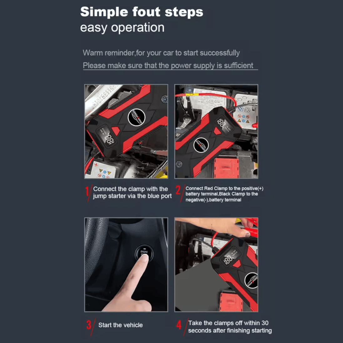 8u1 Auto Starter 16800mAh + KOMPRESOR - Zoro