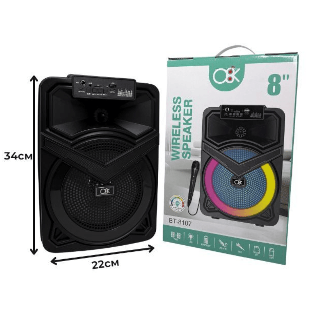 Bežični zvučnik BT - 8107 s mikrofonom - Zoro