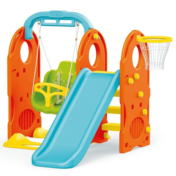 Dječja igraonica 4u1 s toboganom, ljuljačkom i košem - Zoro