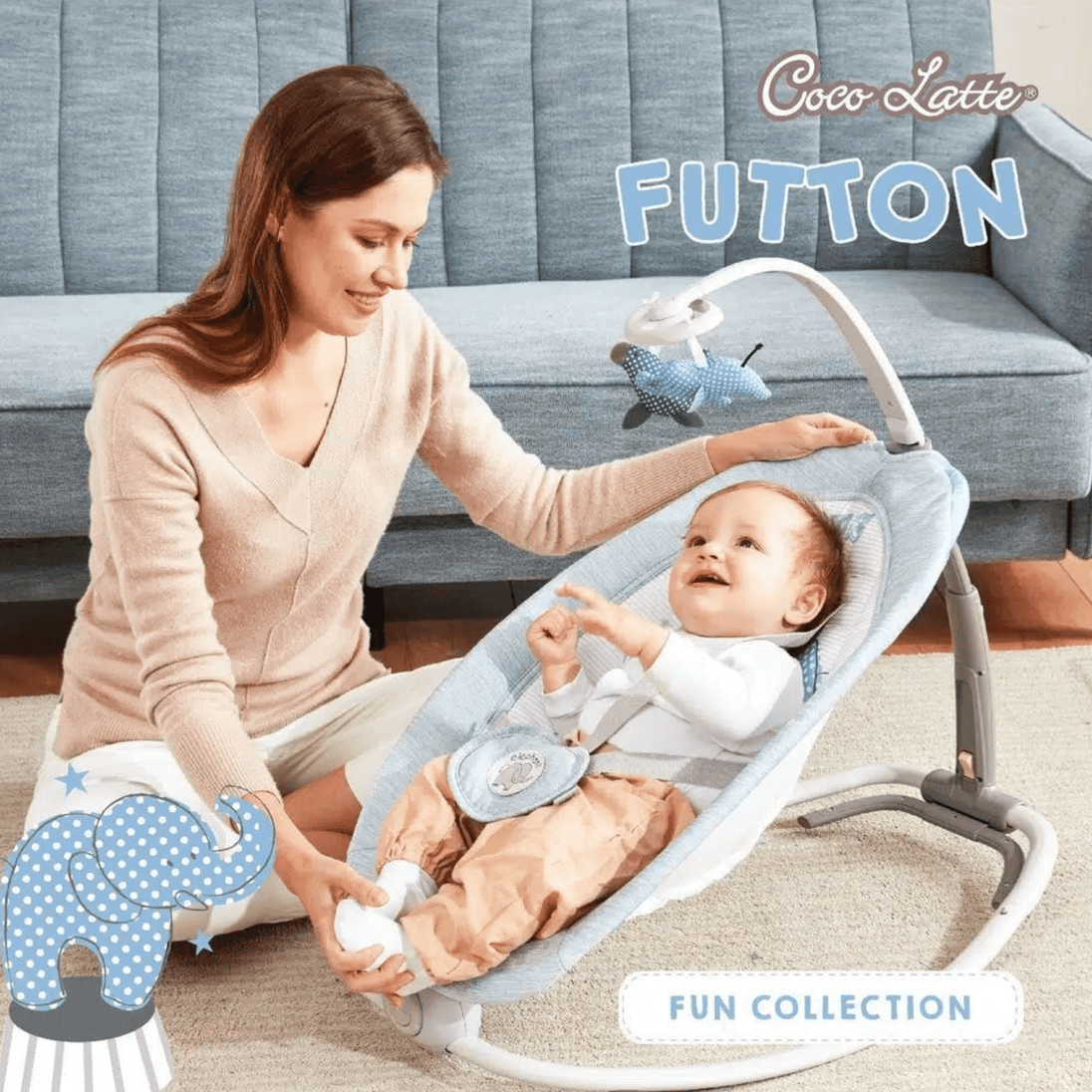 Električna Dječja Ljulja s Projektorom „AYINR” - Zoro