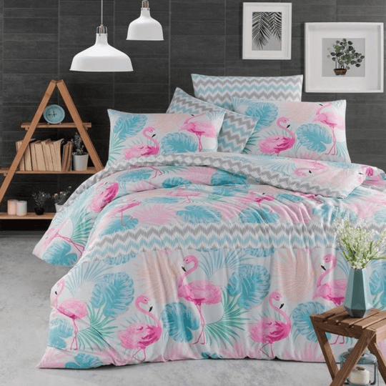 "Flamingo" 4 - dijelni Set Posteljine - Zoro