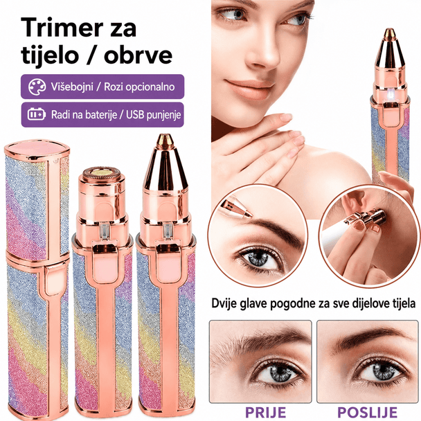 "Flawless" 2u1 Trimer za Uklanjanje Dlačica - Zoro