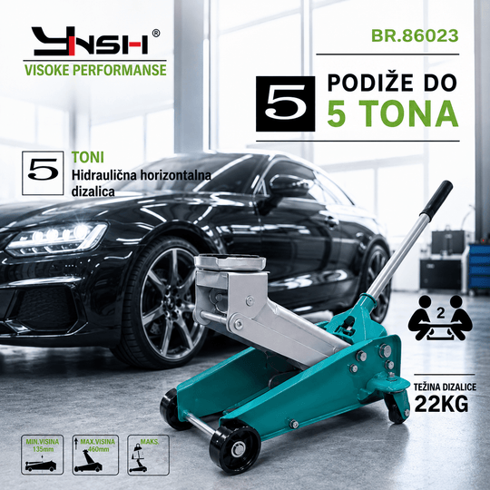 Hidraulična Horizontalna Dizalica 5 Tona "NO.86023" - Zoro