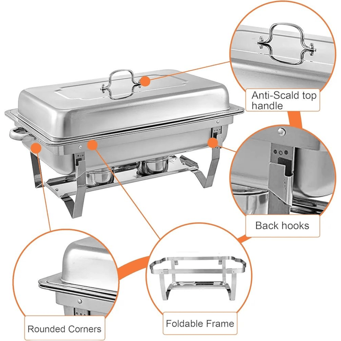 INOX Poslužavnik za održavanje toplote hrane - Zoro