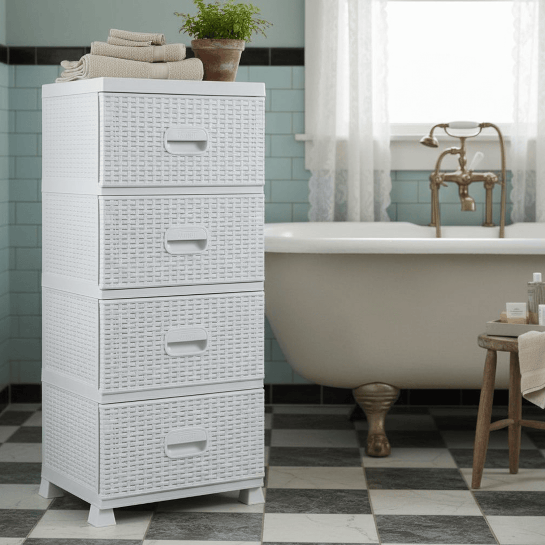 Komoda ratan s 4 ladice - Zoro