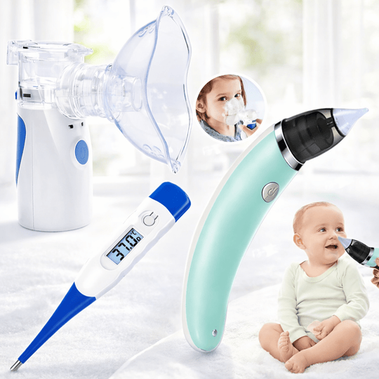 Komplet za Njegu Bebe – Inhalator, Toplomjer i Aspirator za Nos - Zoro