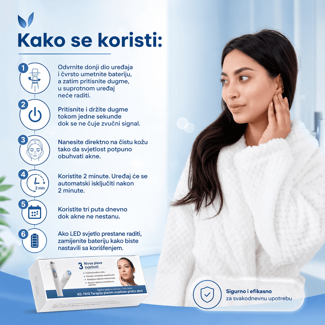 LED Plava Olovka protiv Akni "KD - 7910" - Zoro