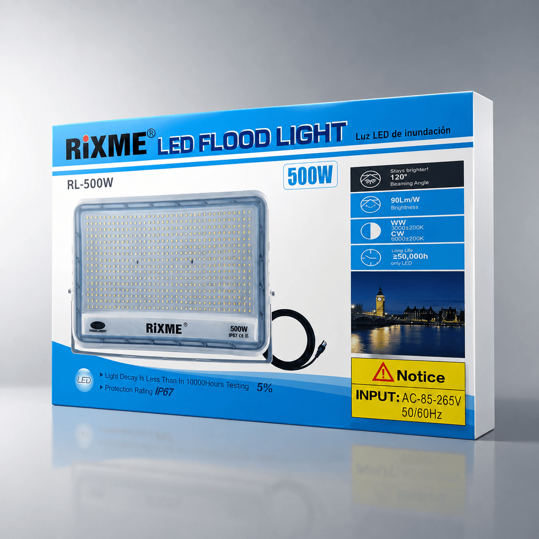 LED Reflektor RIXME 500W - Zoro