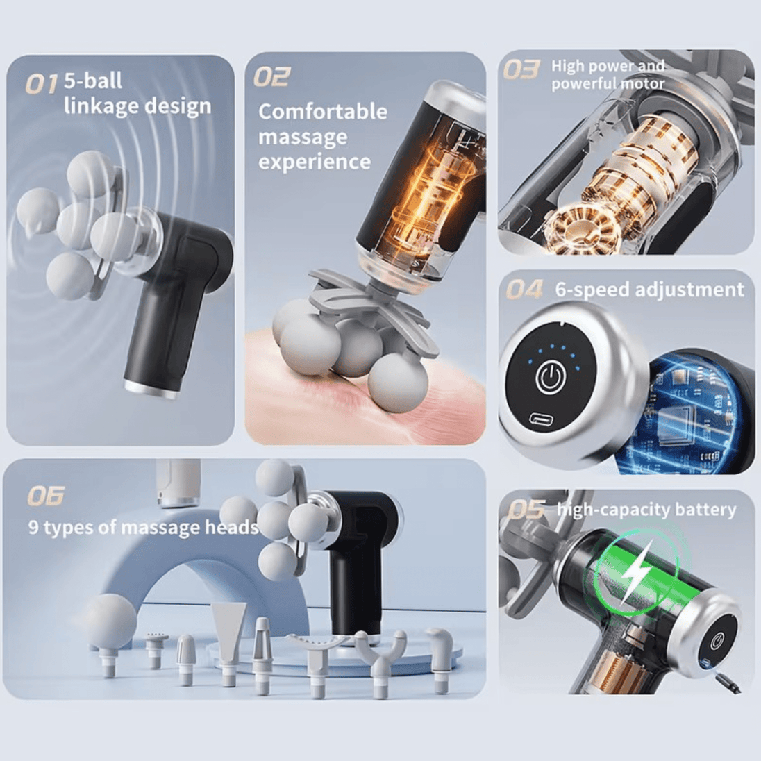 Masažer sa 9 Nastavaka "DH - 780" - Zoro