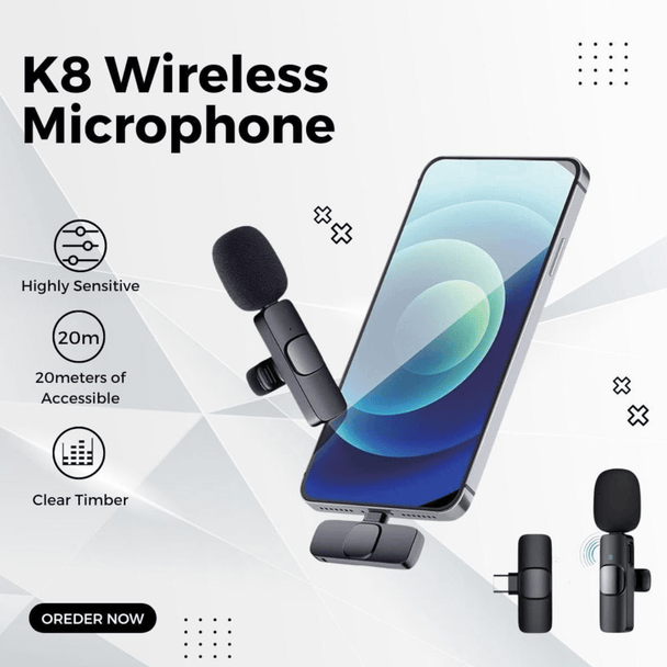 Mini bežicni mikrofon za mobitel "K8" - Zoro