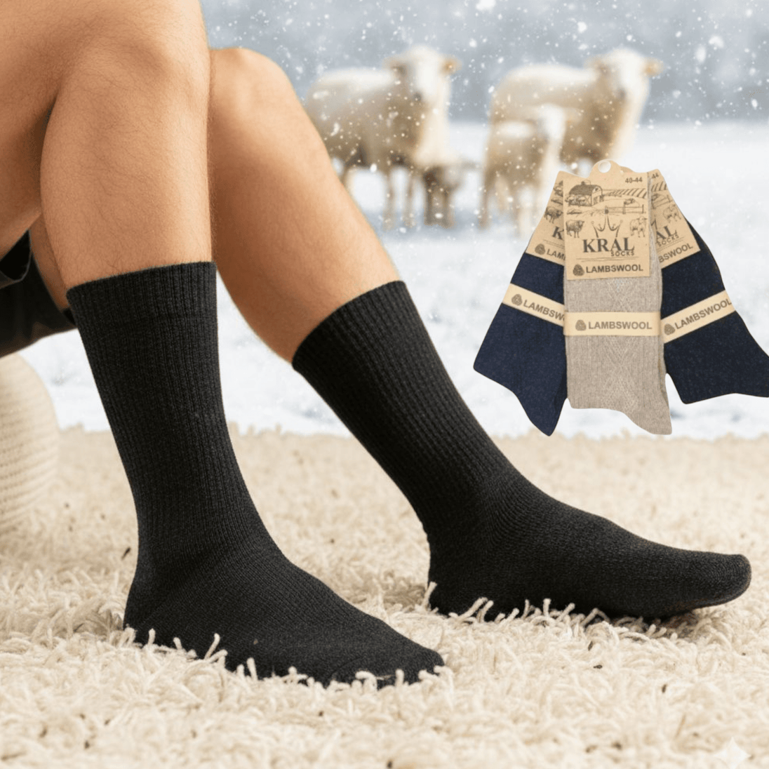 MIRISNE VUNENE ČARAPE (12 PARI) "KRAL" - Zoro