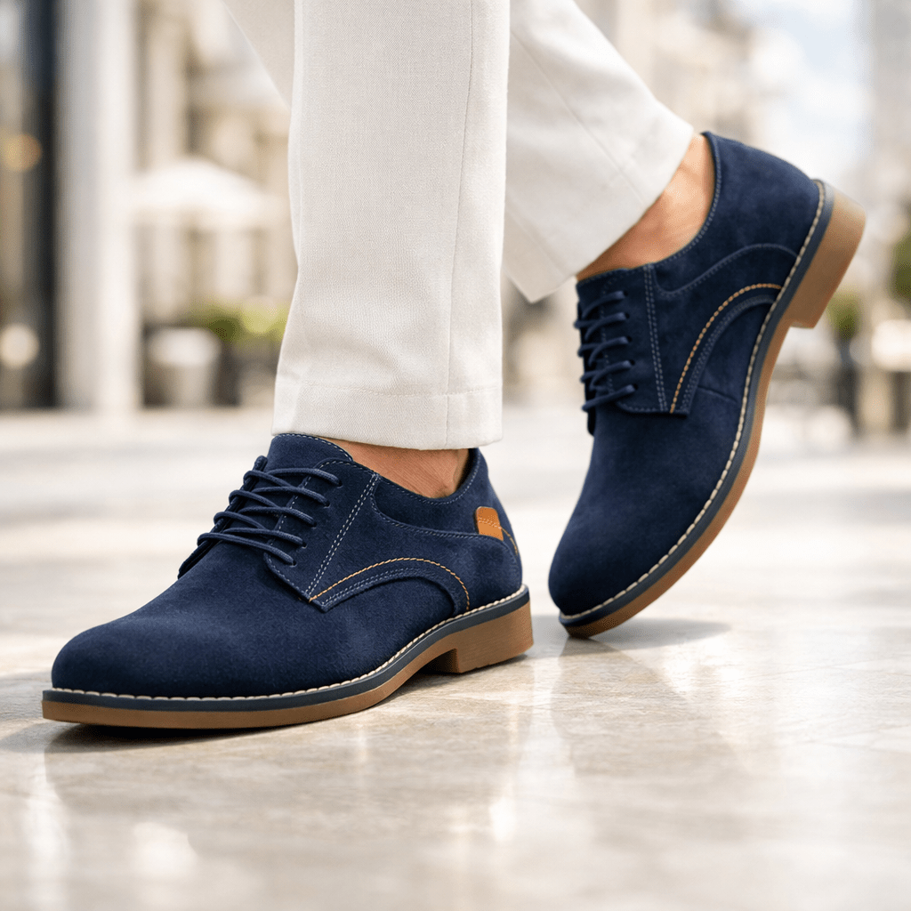 Muške prošivene cipele od brušene kože - Zoro