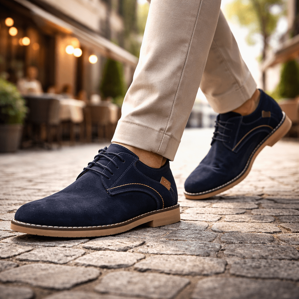 Muške prošivene cipele od brušene kože - Zoro