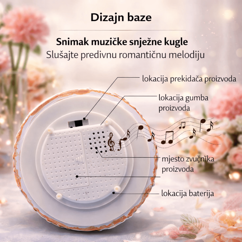 Muzička Snježna LED Kugla "Vječna Ljubav" - Zoro