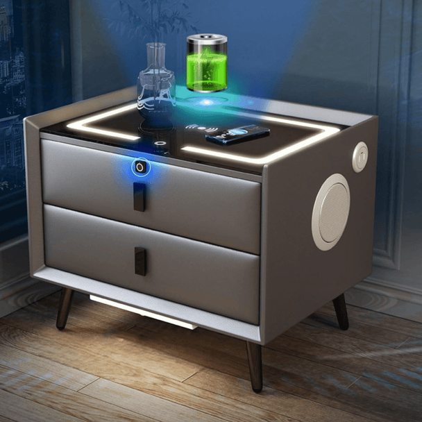 Pametni noćni ormarić s bežičnim punjenjem i BT zvučnikom - Zoro