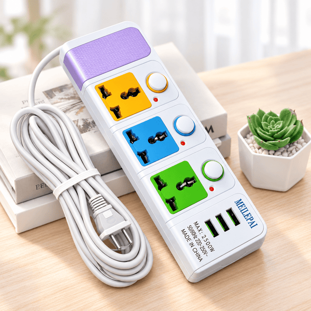 Pametni Produžni Kabel s Dodatnim USB Priključcima - Zoro