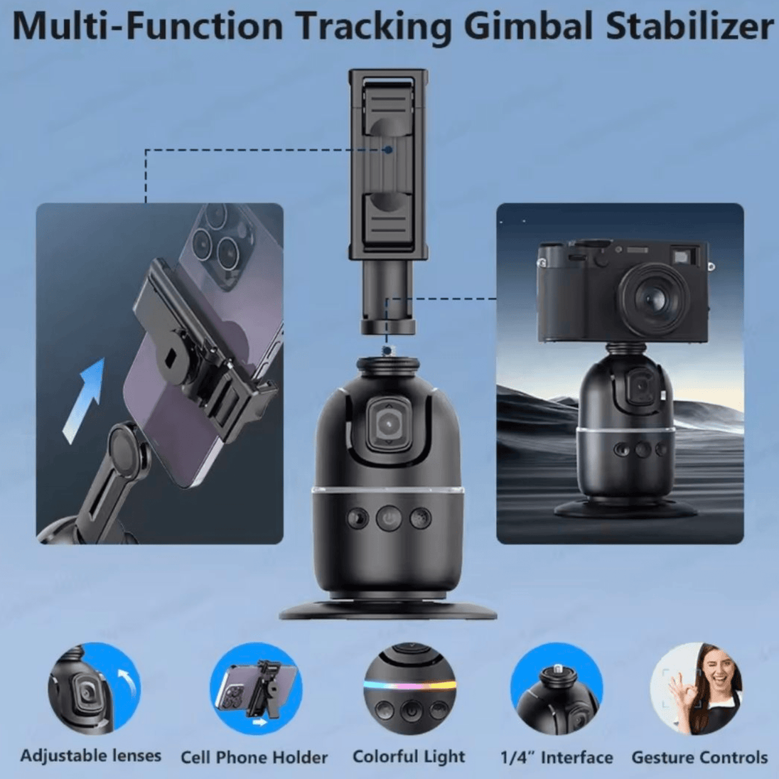 Pametni selfie tripod s automatskim praćenjem lica i pokreta "P03" - Zoro