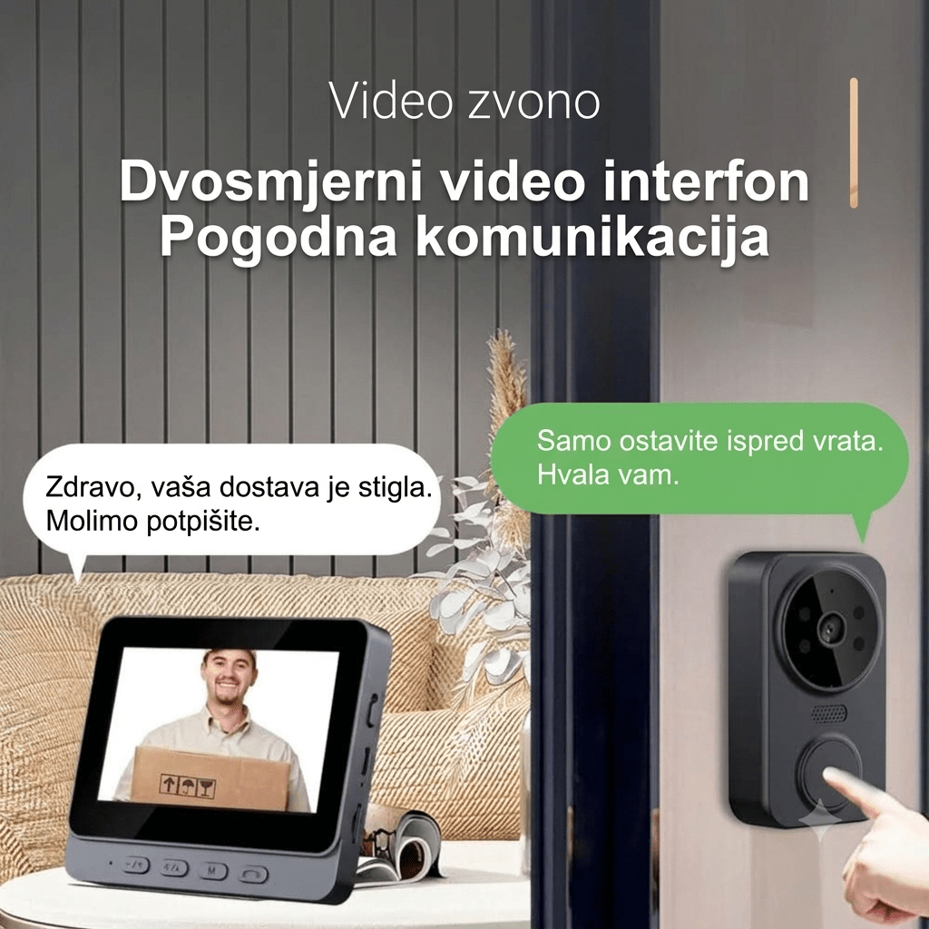 Pametno Zvono sa Kamerom i IPS Ekranom - Zoro